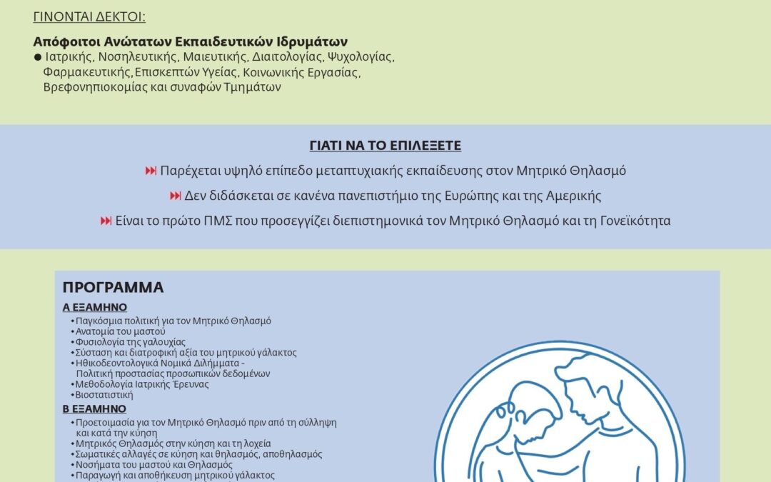 Πρόγραμμα Μεταπτυχιακών Σπουδών «Μητρικός Θηλασμός και Γονεϊκότητα» ακ. έτος 2026-2027